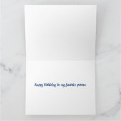 Gefeliciteerd Verjaardag Blauwe Goud Aspen Boom  Kaart (Binnen)