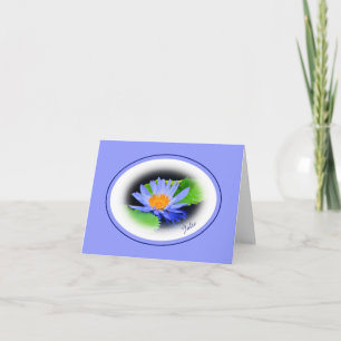 Gefeliciteerd Verjaardag Blauwe Waterlelie Verjaar Kaart