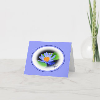 Gefeliciteerd Verjaardag Blauwe Waterlelie Verjaar Kaart