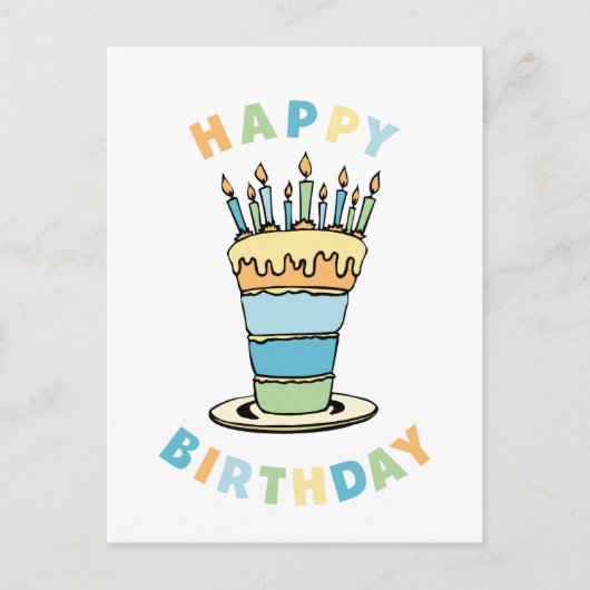 Gefeliciteerd verjaardag briefkaart (Voorkant)