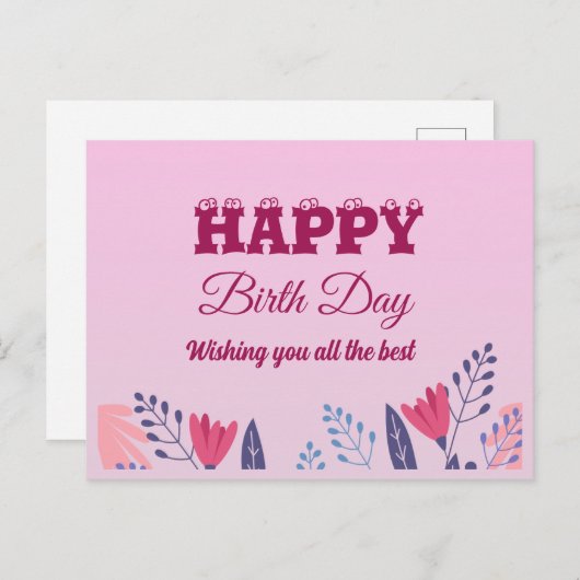 Gefeliciteerd verjaardag 😍😍😍 briefkaart (Voorkant / Achterkant)