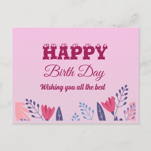 Gefeliciteerd verjaardag 😍😍😍 briefkaart (Voorkant)