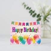 Gefeliciteerd verjaardag briefkaart (Staand voorkant)