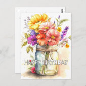 Gefeliciteerd Verjaardag Briefkaart (Voorkant / Achterkant)