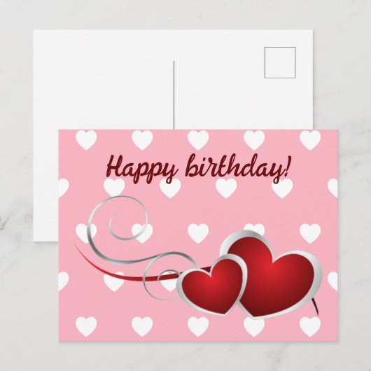 Gefeliciteerd verjaardag! briefkaart (Voorkant / Achterkant)