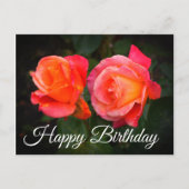 Gefeliciteerd Verjaardag Broadway Rose #1 Ansichtk Briefkaart (Voorkant)