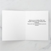 Gefeliciteerd Verjaardag Broer Aangepaste Tekst Kaart (Binnen)
