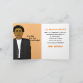 Gefeliciteerd Verjaardag Broer Afro-Amerikaans Kaart (Binnen)