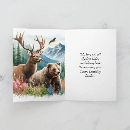 Gefeliciteerd Verjaardag Broer Natuur Natuurkaart Kaart (Binnen)