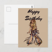 Gefeliciteerd Verjaardag Buikdanseres Briefkaart (Voorkant / Achterkant)