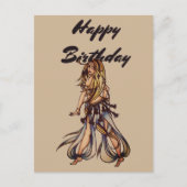 Gefeliciteerd Verjaardag Buikdanseres Briefkaart (Voorkant)