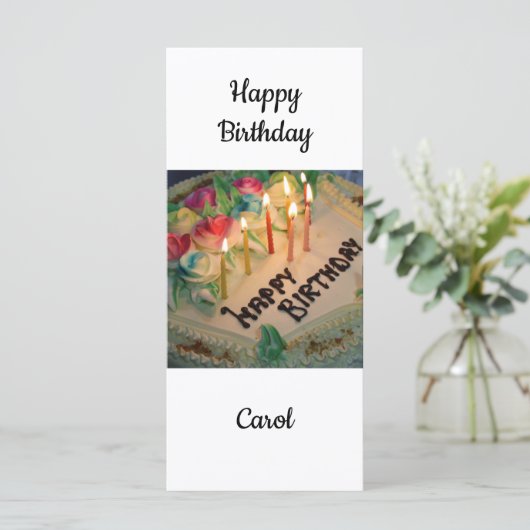 Gefeliciteerd verjaardag Carol Kaart (Staand voorkant)