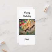 Gefeliciteerd verjaardag Carol Kaart (Voorkant / Achterkant in situ)