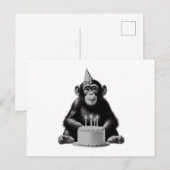 Gefeliciteerd Verjaardag Chimpansee Briefkaart (Voorkant / Achterkant)