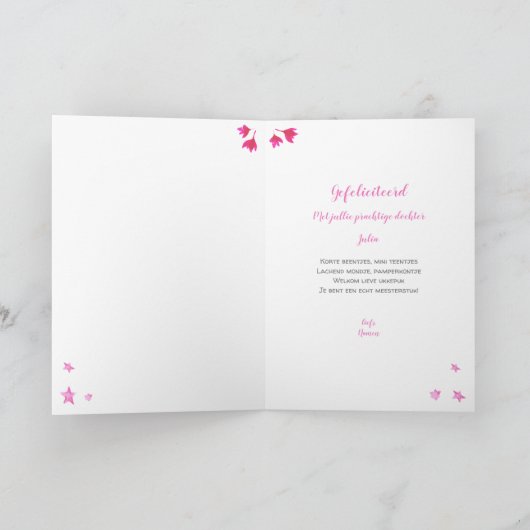 Gefeliciteerd verjaardag customizable name kaart (Binnen)