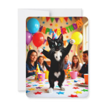 Gefeliciteerd verjaardag | Dansfeest kat
