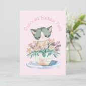 Gefeliciteerd Verjaardag Dochter Kitten Naam En Fo Kaart (Staand voorkant)