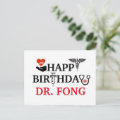 Gefeliciteerd verjaardag - Dokter Gezondheidszorg  Briefkaart (Staand voorkant)