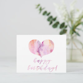 Gefeliciteerd verjaardag! Elegant Paars Agate Hart Briefkaart