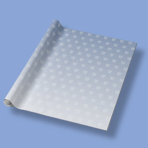 Gefeliciteerd verjaardag & Elke naam Lichtblauw Cadeaupapier
