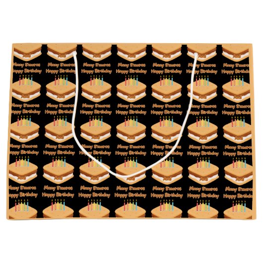 Gefeliciteerd Verjaardag En Veel S'mores Grote Cad Groot Cadeauzakje (Voorkant)