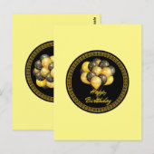 Gefeliciteerd verjaardag, feestelijk, briefkaart (Voorkant / Achterkant)