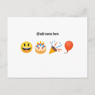 Gefeliciteerd verjaardag | Gepersonaliseerde Emoji Briefkaart