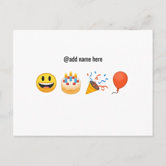 Gefeliciteerd verjaardag | Gepersonaliseerde Emoji Briefkaart (Voorkant)