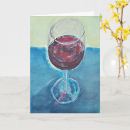 Gefeliciteerd Verjaardag Glas Wijn, Elegante Vieri Kaart