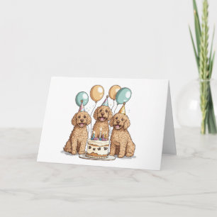 Gefeliciteerd Verjaardag Goldendoodle Honden Kaart