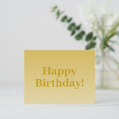 Gefeliciteerd verjaardag! Goud (kleur verloop is a Briefkaart (Staand voorkant)
