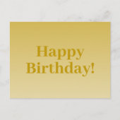 Gefeliciteerd verjaardag! Goud (kleur verloop is a Briefkaart (Voorkant)