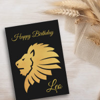 Gefeliciteerd Verjaardag Goud Leeuw Sterrenbeeld