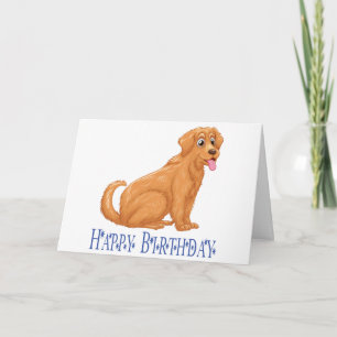 Gefeliciteerd Verjaardag Goud Retriever Puppy Hond Kaart