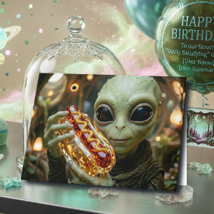 Gefeliciteerd verjaardag Grappige Alien woordspe Kaart