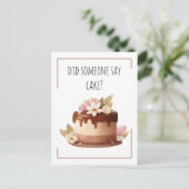 Gefeliciteerd Verjaardag Grappige Koffie Cake Briefkaart (Staand voorkant)