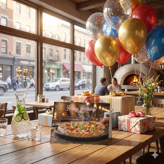 Gefeliciteerd verjaardag | Grappige pizzagrappen Kaart