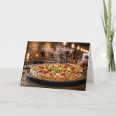 Gefeliciteerd verjaardag | Grappige pizzagrappen Kaart (Voorkant)