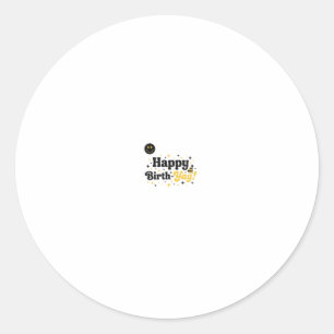 Gefeliciteerd Verjaardag! Grappige Verjaardag Wo Ronde Sticker