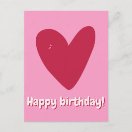 Gefeliciteerd Verjaardag - Grote Framboos Roze Har Briefkaart
