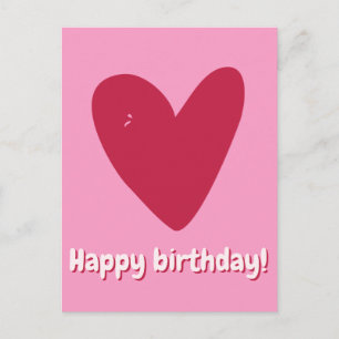 Gefeliciteerd Verjaardag - Grote Framboos Roze Har Briefkaart