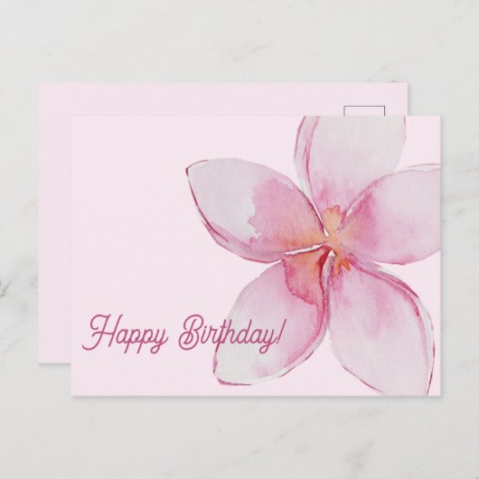 Gefeliciteerd verjaardag  | Hawaiaanse waterverf b Briefkaart (Voorkant / Achterkant)