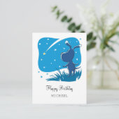 Gefeliciteerd Verjaardag Hond Puppieshooting Ster  Briefkaart (Staand voorkant)