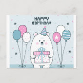 Gefeliciteerd Verjaardag IJsbeer Briefkaart (Voorkant)