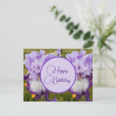 Gefeliciteerd Verjaardag Iris bloemendame Kaart (Staand voorkant)