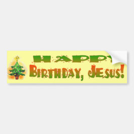 GEFELICITEERD VERJAARDAG JESUS BUMPERSTICKER