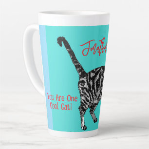 Gefeliciteerd Verjaardag Jij Cool Tabby Kat Mannen Latte Mok