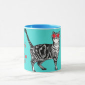 Gefeliciteerd Verjaardag Jij Cool Tabby Kat Mannen Mok (Midden)