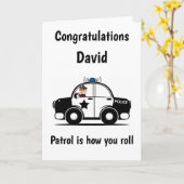 Gefeliciteerd / Verjaardag Kaart voor politieagent (Gele Bloem)