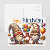 Gefeliciteerd Verjaardag Kabouters Briefkaart (Voorkant / Achterkant)